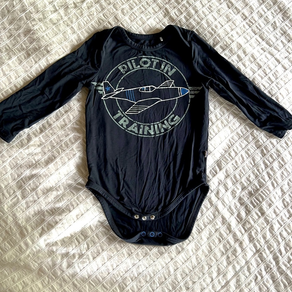 Little Sleepies long sleeve play onesie-style shirt